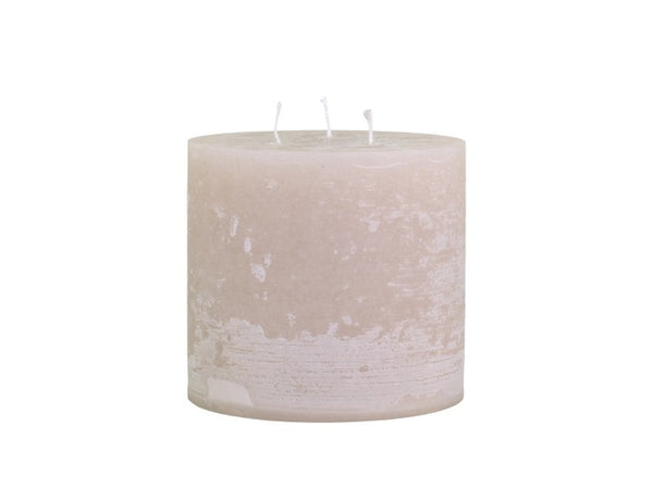 Vintage Rose Rustic Pillar Candle