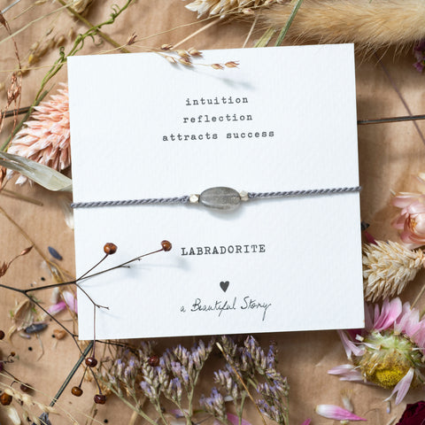 A Beautiful Story Gemstone Labradorite Silver Bracelet