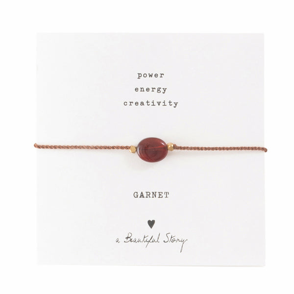 A Beautiful Story Gemstone Garnet Bracelet