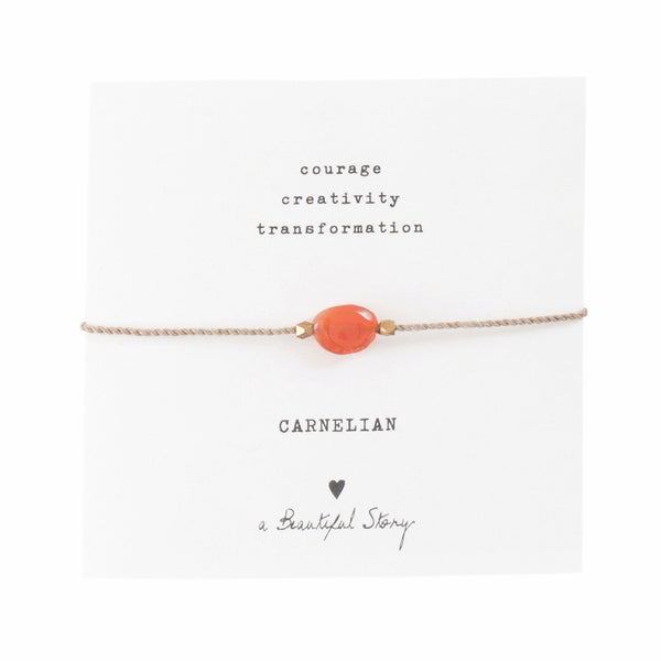 A Beautiful Story Gemstone Carnelian Bracelet