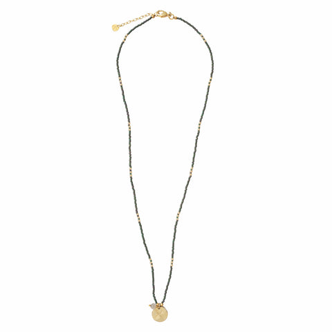A Beautiful Story Timeless Labradorite Gold Coloured Necklace