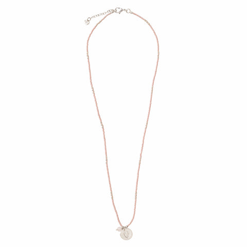 A Beautiful Story Timeless Rose Quartz Silver Necklace