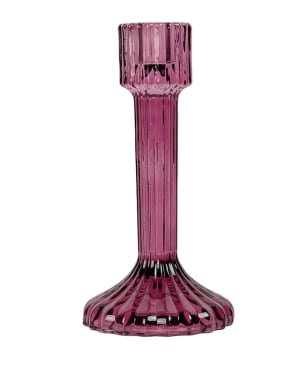 Tall Glass Dinner Candle Holder - Roan Rouge