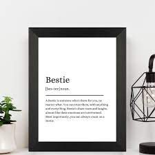 A4 Black Framed Print  - Bestie