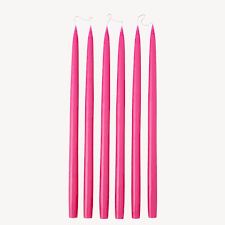 6 Taper Candles 45 - Light Cherry