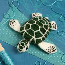 Hawthorn Handmade Baby Sea Turtle Mini Needle Felting Kit