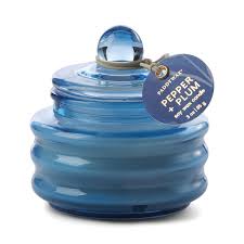 Bright Blue Beam Glass Candle - Pepper & Plum