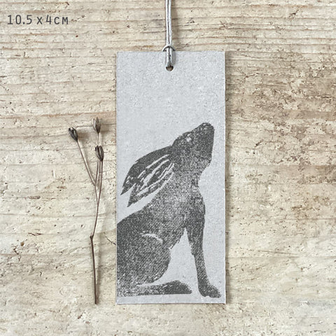 East of India - Block Print Hare Tag