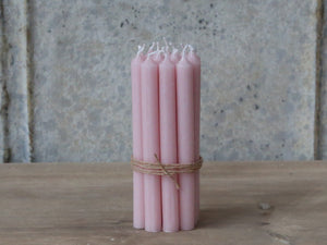 Powder Pink Short Taper Candle Bundle of 10