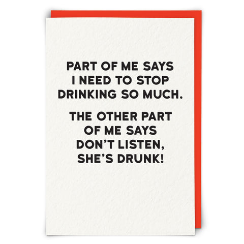 Card -  She's Drunk