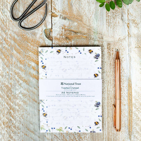 Toasted Crumpet A6 Jotter Notepad - Wild Flower Meadow