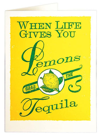 Letterpress Card - Lemons & Tequila