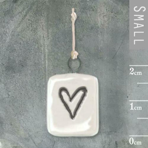 Porcelain Mini Hanger - Heart