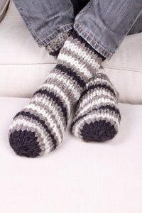 Pachamama Mens Clifden Sofa Socks - Charcoal