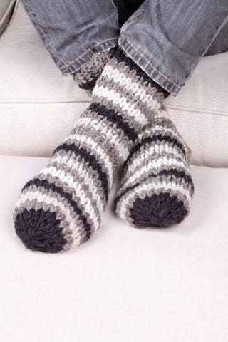 Pachamama Mens Clifden Sofa Socks - Charcoal