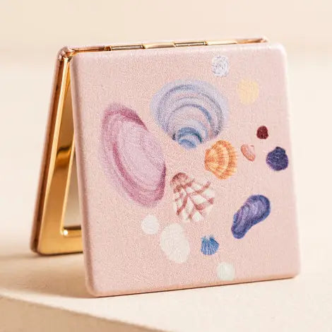 Pink Shells Compact Mirror