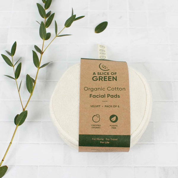 Organic Cotton Facial Pads -  Pack of 5