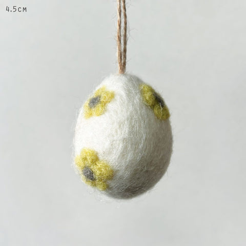 Small Yellow Daisy Felt Egg