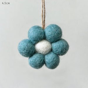 Felt Hanging Daisy - Blue