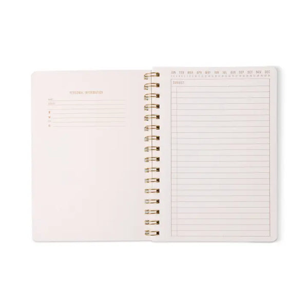 A5 Twin Wire Notebook - Blue Lattice