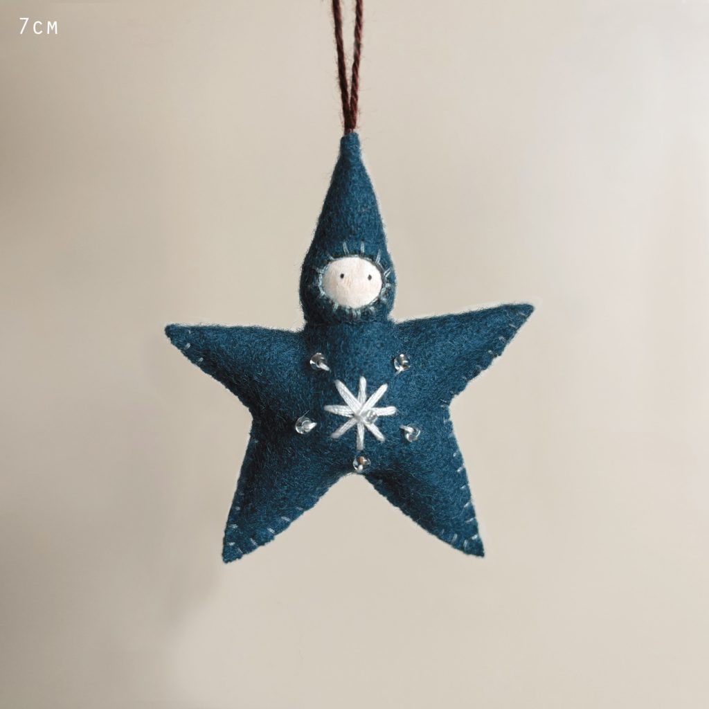 Small Felt Star Baby - Blue