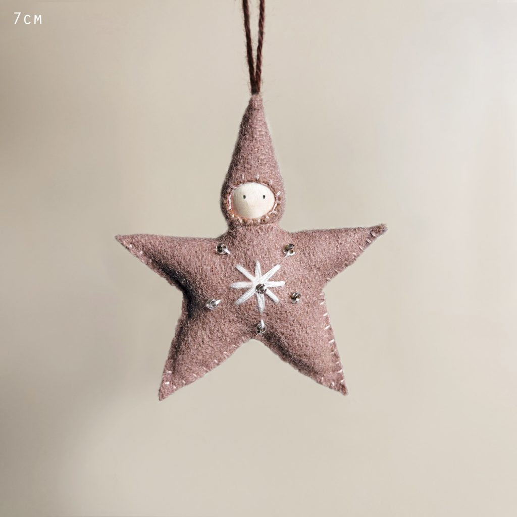 Small Felt Star Baby - Pink