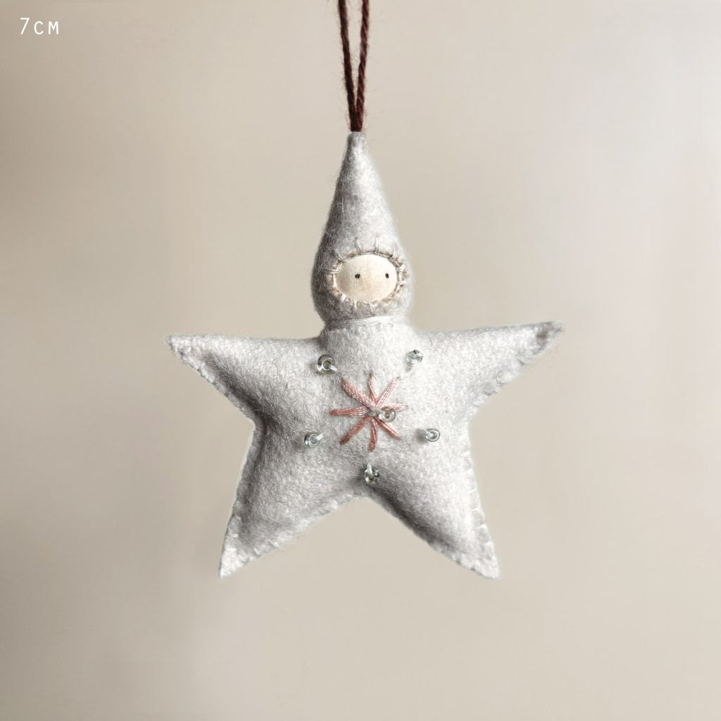 Small Felt Star Baby - Cream