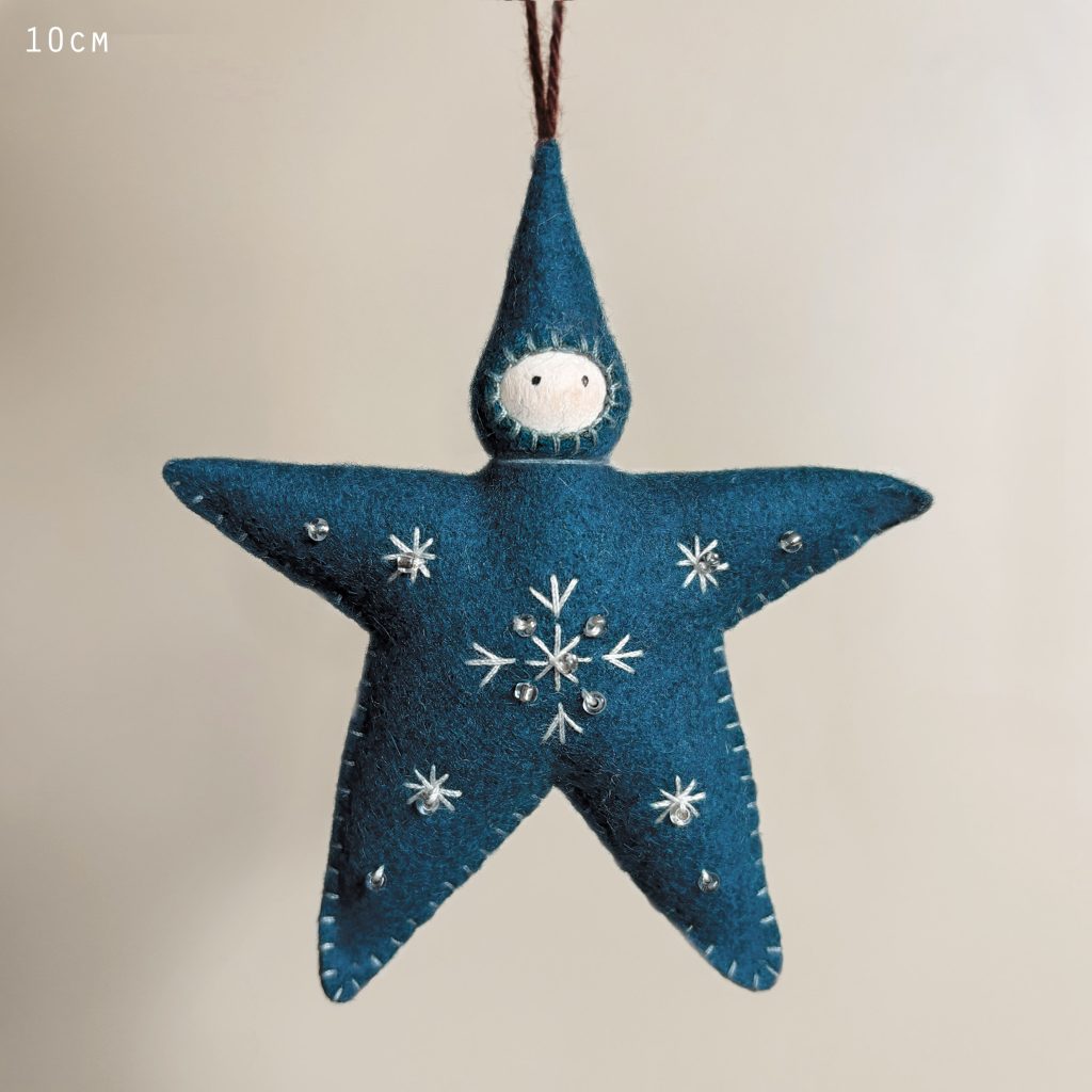 Large Felt Star Baby - Blue