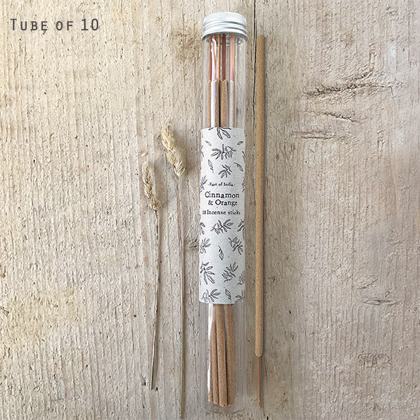 East of India Tube of 10 Incense Sticks - various fragrances