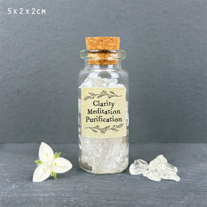 Bottle of Crystals - Clear Quartz