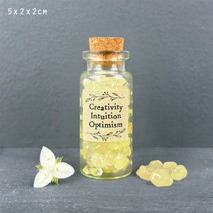 Bottle of Crystals - Yellow Aventurine