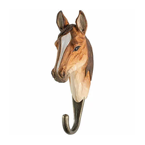 Handcarved Wooden Hook - Arabian Horse