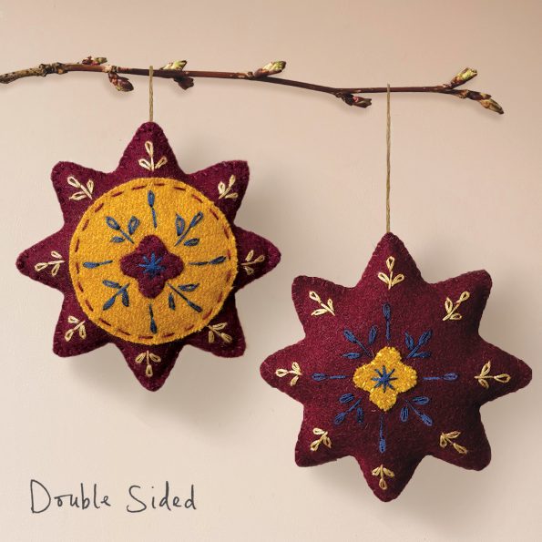 Hanging Decoration - Folk Art Felted Sun