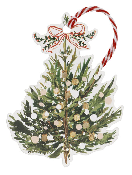 6 Christmas Luxury Gift Tags - Spruce Tree