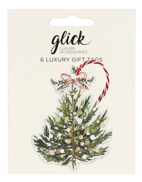 6 Christmas Luxury Gift Tags - Spruce Tree