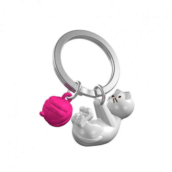 Metalmorphose Keyring - Kitten w/ Wool Ball