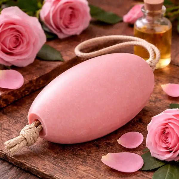 French Market Soap On A Rope - Rose
