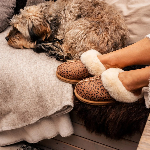 Shepherd of Sweden Jessica Slipper - Chestnut Leopard