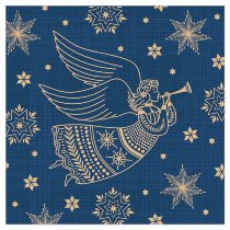 Blue & Gold Angel Christmas Napkins