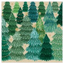 Green Trees Christmas Garland Napkins