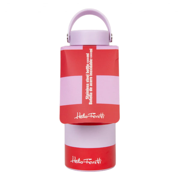 Helio Ferretti On The Go Water Bottle - 1L Red Stripes