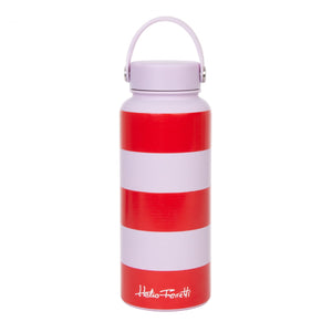 Helio Ferretti On The Go Water Bottle - 1L Red Stripes