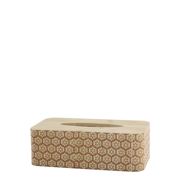 Amilly Coral Bamboo Tissue Box