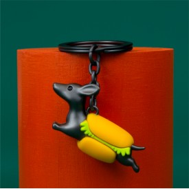 Metalmorphose Keyring - Hotdog Grey