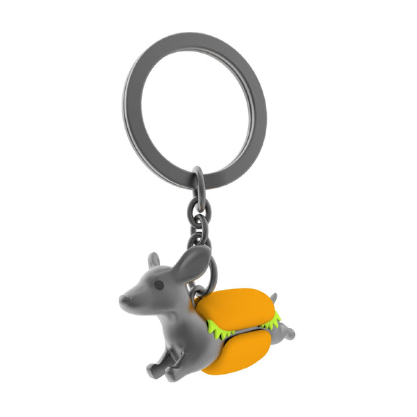 Metalmorphose Keyring - Hotdog Grey