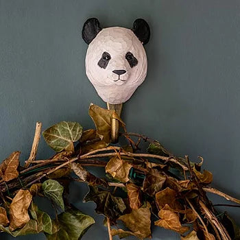 Handcarved Wooden Hook - Panda