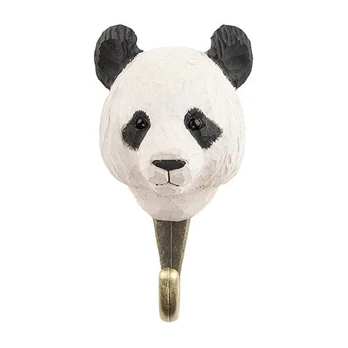 Handcarved Wooden Hook - Panda