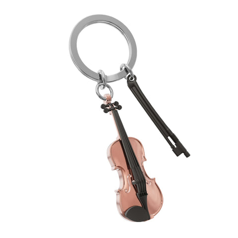 Metalmorphose Keyring - Rose Gold Violin