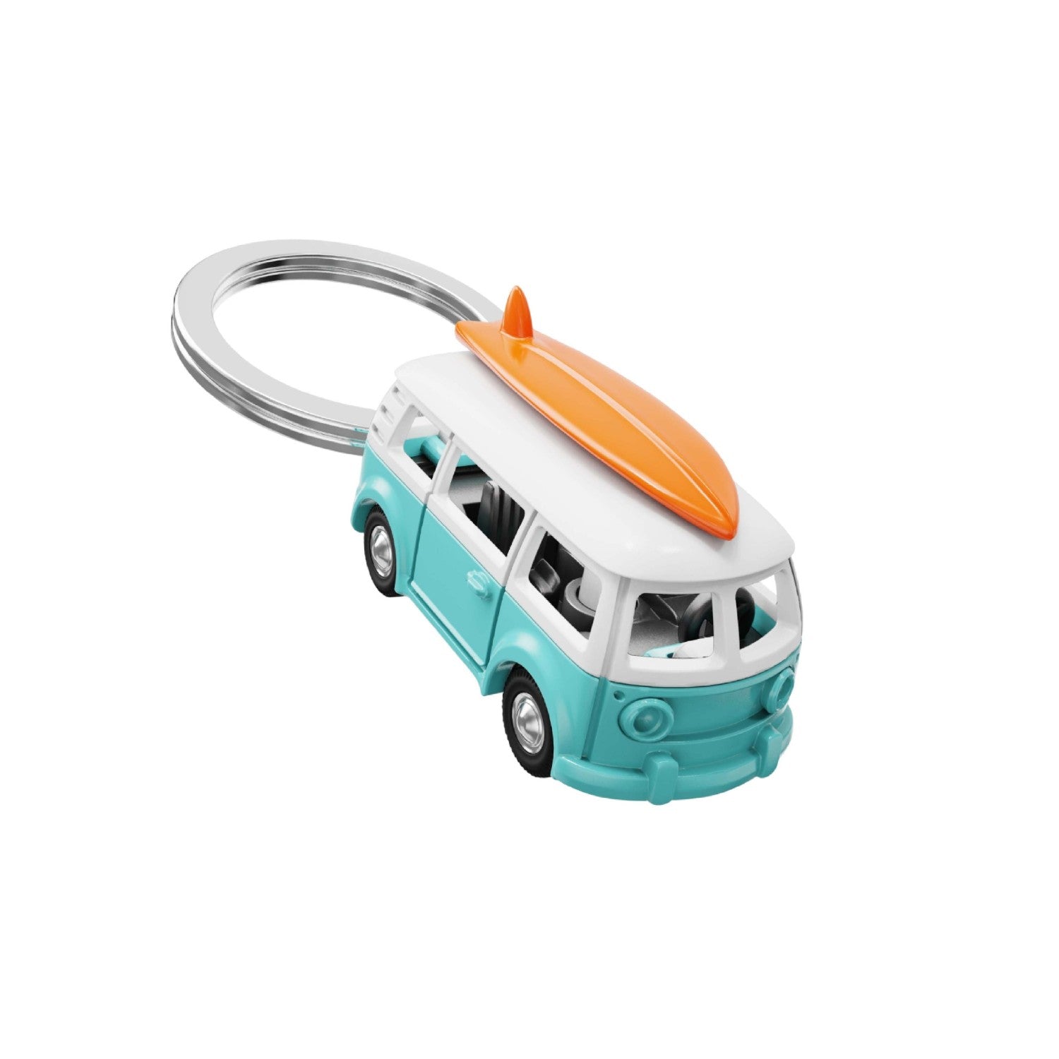 Metalmorphose Keyring - Luxe Blue & Orange Surfer Van