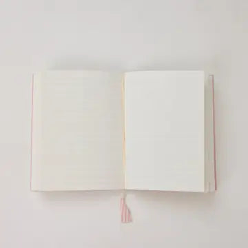 Hand Block Printed Blank A5 Notebook - Ditsy Floral Blush